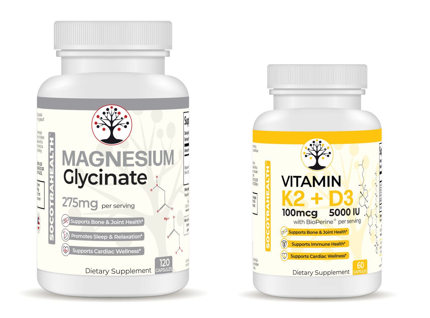 Wellness and Structure Bundle - Magnesium Glycinate and Vitamin D3 K2