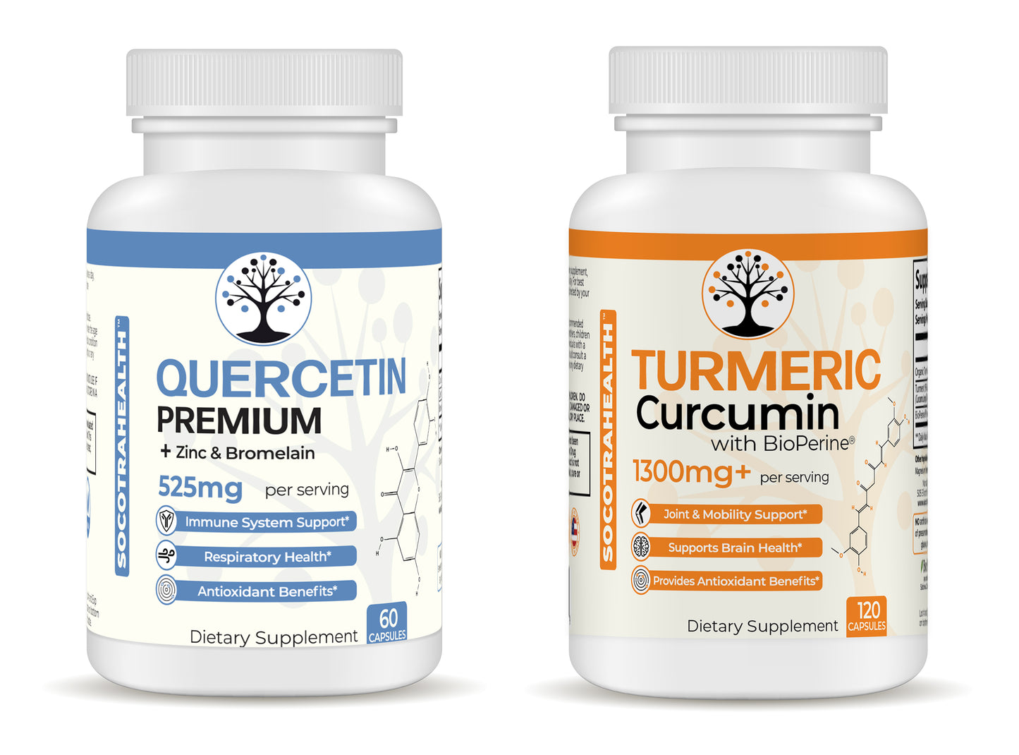 Immune System Balance Bundle - Quercetin Premium Complex and Turmeric Curcumin